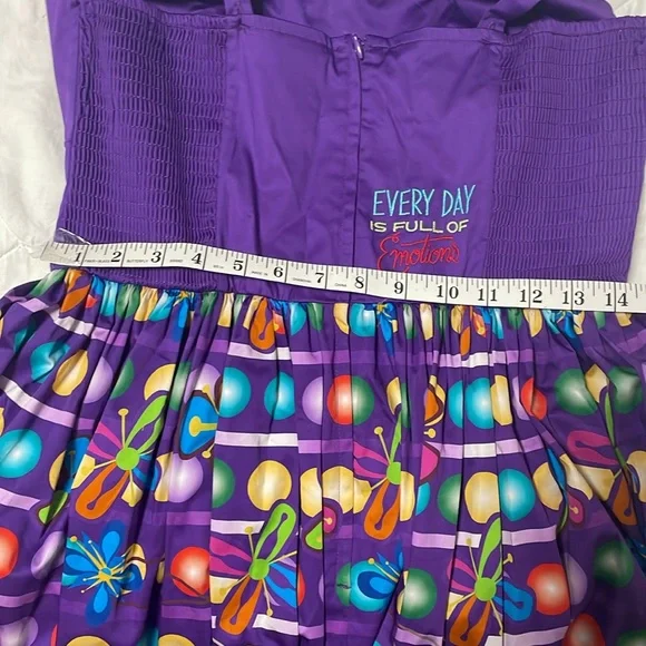 Disney Purple Midi Dress with Colorful Patterns - Picture 9 of 9